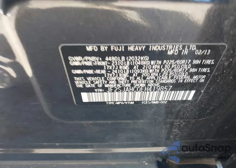 2014 Subaru Forester 2.5I Limited from USA, damaged, VIN JF2SJAHC0EH419857